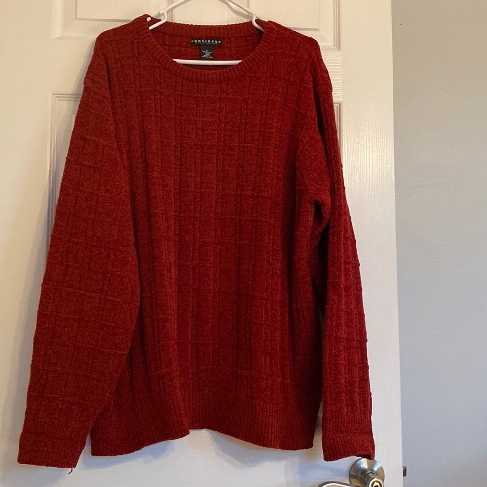 Men’s CONSENSUS Red Sweater XL